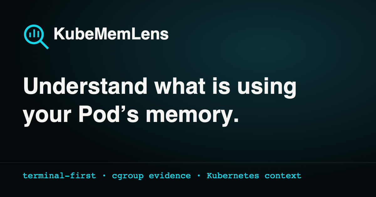 KubeMemLens — KubeMemLens separates observed Pod memory into anonymous memory, file cache, shmem and…